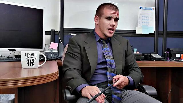 Horny boss ruthlessly pounds hairy ass of his employee in the office