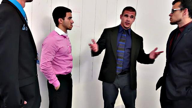 Horny boss ruthlessly pounds hairy ass of his employee in the office