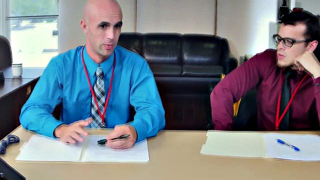 Horny boss ruthlessly pounds hairy ass of his employee in the office