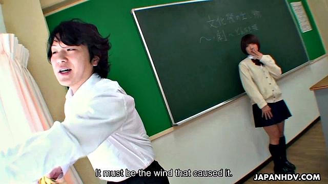 Asian slut fucked in the classroom