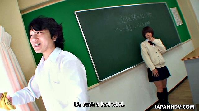 Asian slut fucked in the classroom
