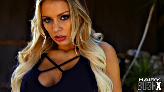 Hairy blonde banged in missionary