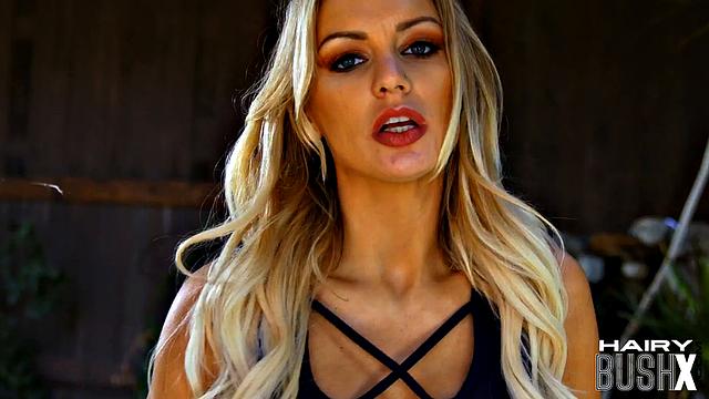 Hairy blonde banged in missionary