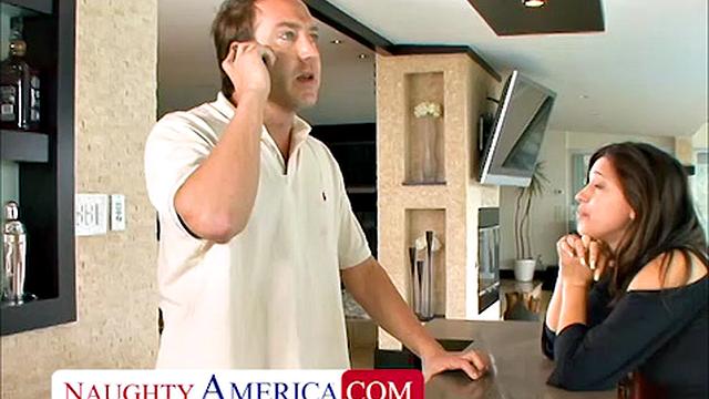 Uma Stone fucks with Latina big tits