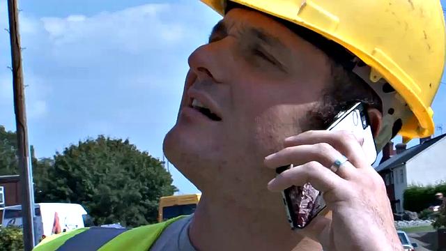 British Waitress Gina Takes Dick on Duty