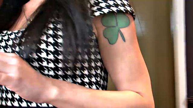 British Waitress Gina Takes Dick on Duty