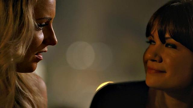 Hot bald chicks with a smile get kinky with ass licking and kissing