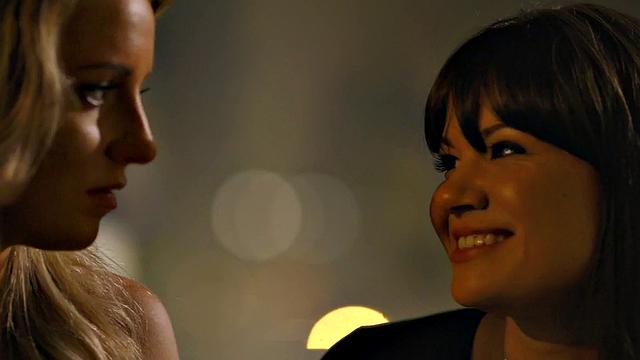 Hot bald chicks with a smile get kinky with ass licking and kissing