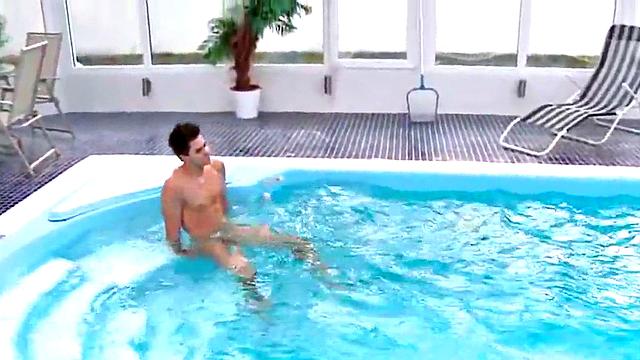 CFNM pegging femdoms peg sub in amateur swimming pool 3some