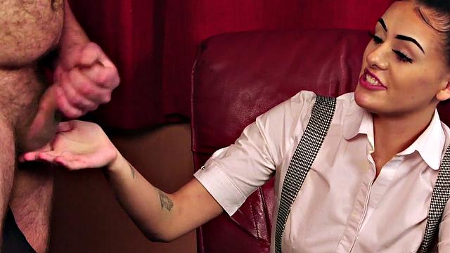 Teasing 21yo bae jerks small cock and stimulates cum