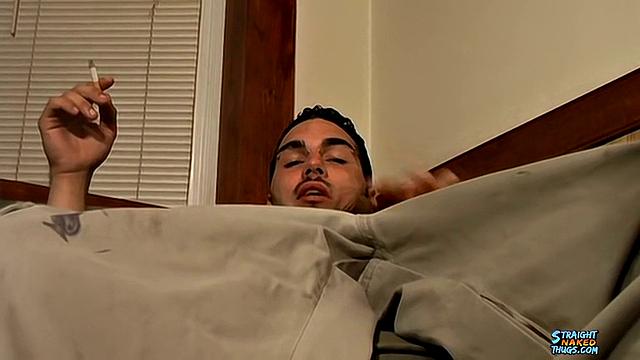 Dominant alpha talks dirty and gives a powerful gay cum session