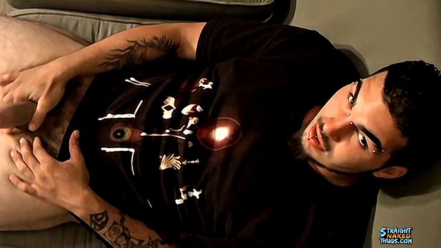 Dominant alpha talks dirty and gives a powerful gay cum session