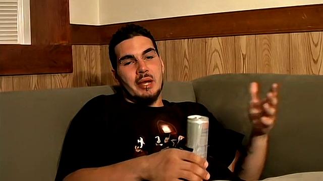 Dominant alpha talks dirty and gives a powerful gay cum session