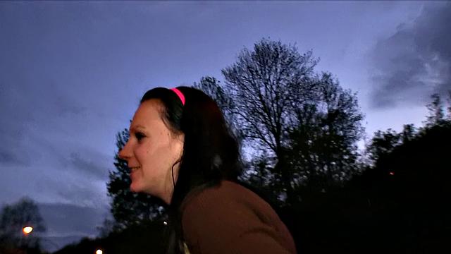 Hot Brunette Bounces Herself on Stranger's Cock in Public POV