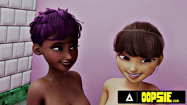 OOPSIE - Raunchy Futa Fuck-Fest With Massive Cum During Gloryhole Fun! ANIMATED PORN!