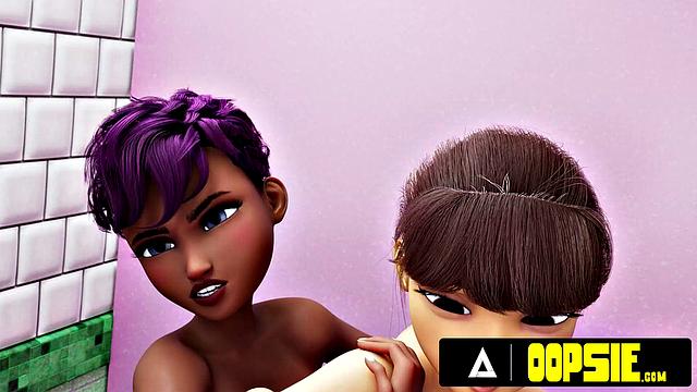 OOPSIE - Raunchy Futa Fuck-Fest With Massive Cum During Gloryhole Fun! ANIMATED PORN!