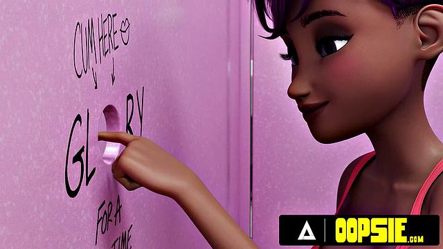 OOPSIE - Raunchy Futa Fuck-Fest With Massive Cum During Gloryhole Fun! ANIMATED PORN!