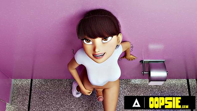 OOPSIE - Raunchy Futa Fuck-Fest With Massive Cum During Gloryhole Fun! ANIMATED PORN!