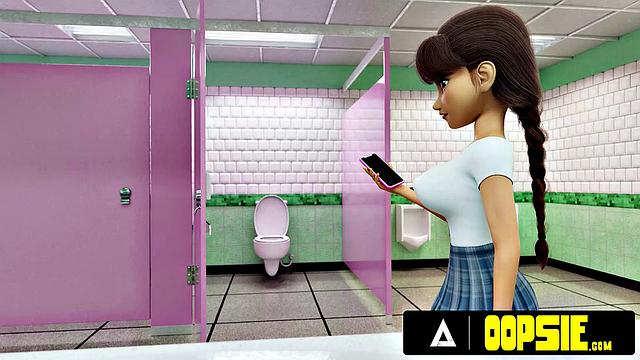 OOPSIE - Raunchy Futa Fuck-Fest With Massive Cum During Gloryhole Fun! ANIMATED PORN!