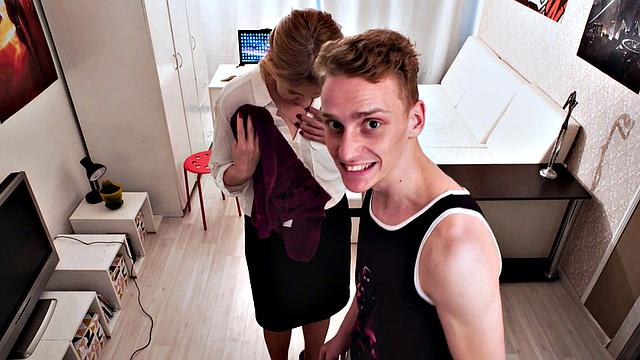TUTOR4K. Smart buddy turns lesson into awesome sex with tutor