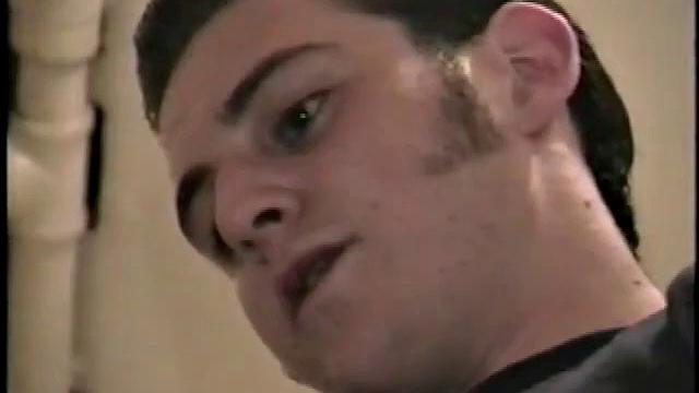 This scene effectively creates the illusion of what it would be like to sneak up on some dude beating off. Donatello spreads his porn magazine on the washer and gets down to business.