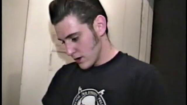 This scene effectively creates the illusion of what it would be like to sneak up on some dude beating off. Donatello spreads his porn magazine on the washer and gets down to business.