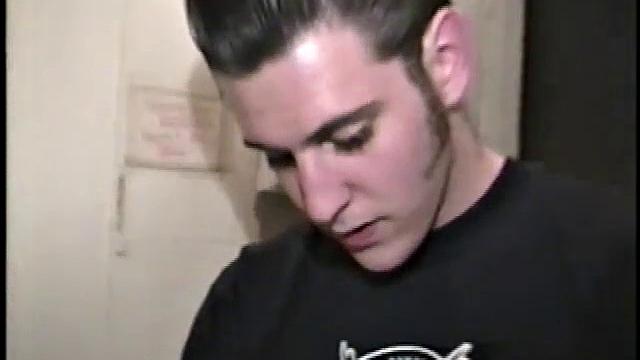 This scene effectively creates the illusion of what it would be like to sneak up on some dude beating off. Donatello spreads his porn magazine on the washer and gets down to business.