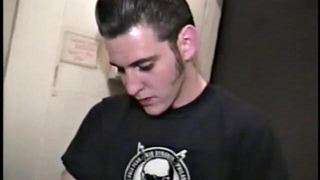 This scene effectively creates the illusion of what it would be like to sneak up on some dude beating off. Donatello spreads his porn magazine on the washer and gets down to business.