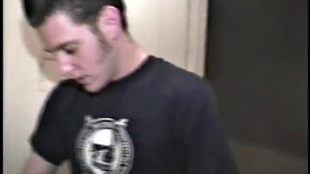 This scene effectively creates the illusion of what it would be like to sneak up on some dude beating off. Donatello spreads his porn magazine on the washer and gets down to business.