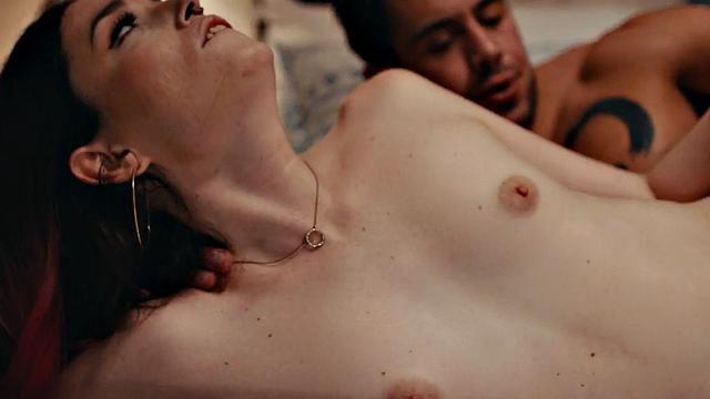 Tempting TS babe with small cock fucked bareback in asshole