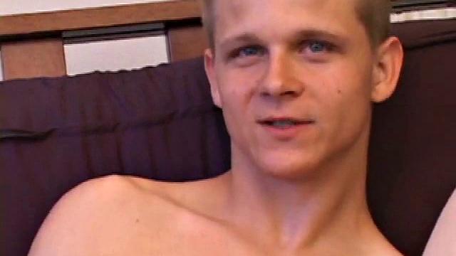 After Lucas drops his skateboard and strips naked, he massages his cock until it's stiff. The cute young guy works it nice and slow, giving us a nice show, while fingering his ass.