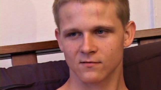 After Lucas drops his skateboard and strips naked, he massages his cock until it's stiff. The cute young guy works it nice and slow, giving us a nice show, while fingering his ass.