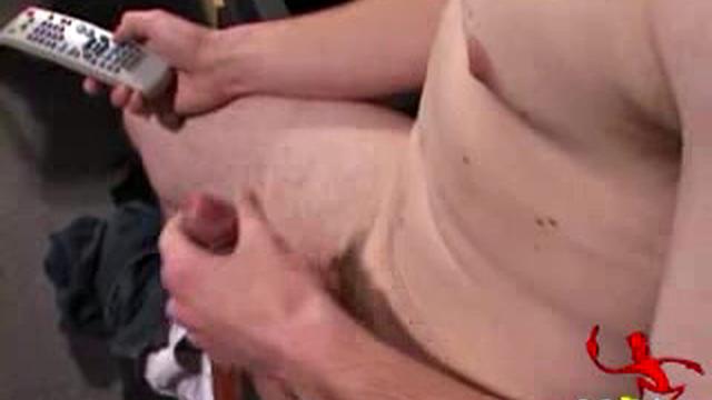 It take long for Holden Slayer to strip off his clothes and work up a boner. Once hard he strokes his cock and plays with his balls help himcoax out a huge cum load.