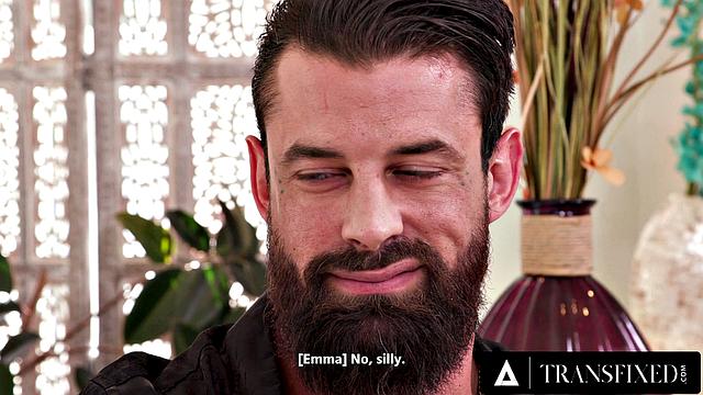 TRANSFIXED - Busty Trans Emma Rose Gets Her Ass Banged By A Swinger