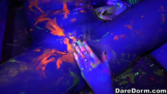 Get ready for a wild time with Glow Party's solo play, doggystyle, and face sitting antics