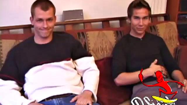 In this scene, Brock LaBelli hooks up with Jason Foxx. Their clothes quickly strip off, as the boys watch a porn video. Once Brock gets an eye full of Jason's dick, he can't wait to get his mouth around it.