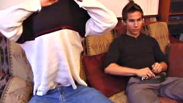 In this scene, Brock LaBelli hooks up with Jason Foxx. Their clothes quickly strip off, as the boys watch a porn video. Once Brock gets an eye full of Jason's dick, he can't wait to get his mouth around it.