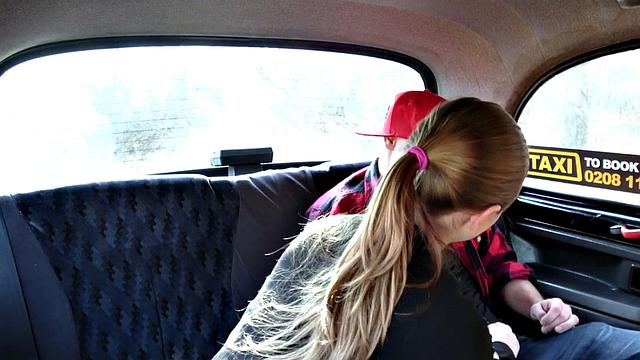 European cabbie blows big cock before pounded