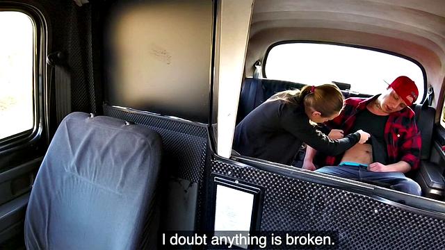 European cabbie blows big cock before pounded