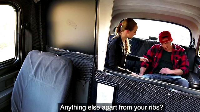 European cabbie blows big cock before pounded