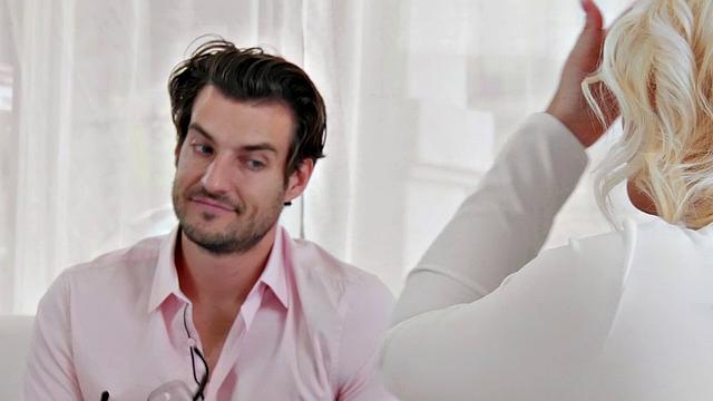 Sexy blonde in high heels gets her pussy licked and fucked doggy-style in Romance Languages