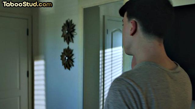 Deepthroating inked man rimming roommate