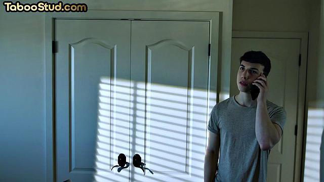 Deepthroating inked man rimming roommate