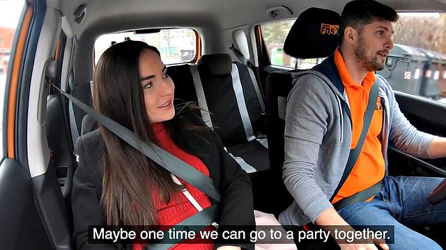 Classy driving student pounded in car by her instructor