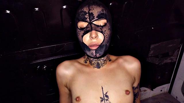 Inked 21yo riding fake priest in back of a van