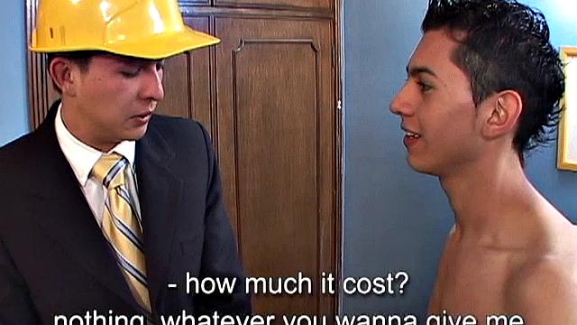 Sweet little Latin boy Angel and the maintenance man's unexpected encounter