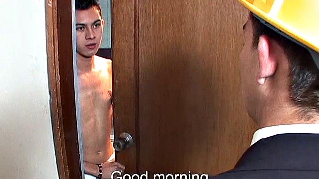 Sweet little Latin boy Angel and the maintenance man's unexpected encounter