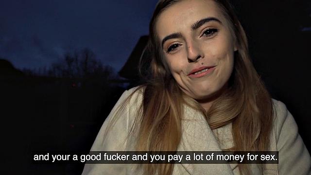 Public slut smashed by dirty guy in wet pussy