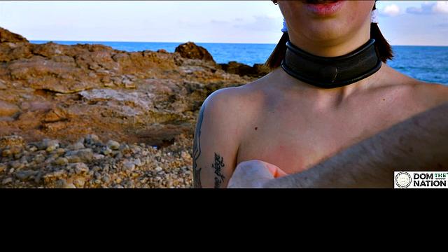 Seaspray sucking training for fit sub babe in seaside bliss, with Silvia Soprano