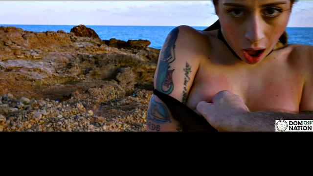 Seaspray sucking training for fit sub babe in seaside bliss, with Silvia Soprano